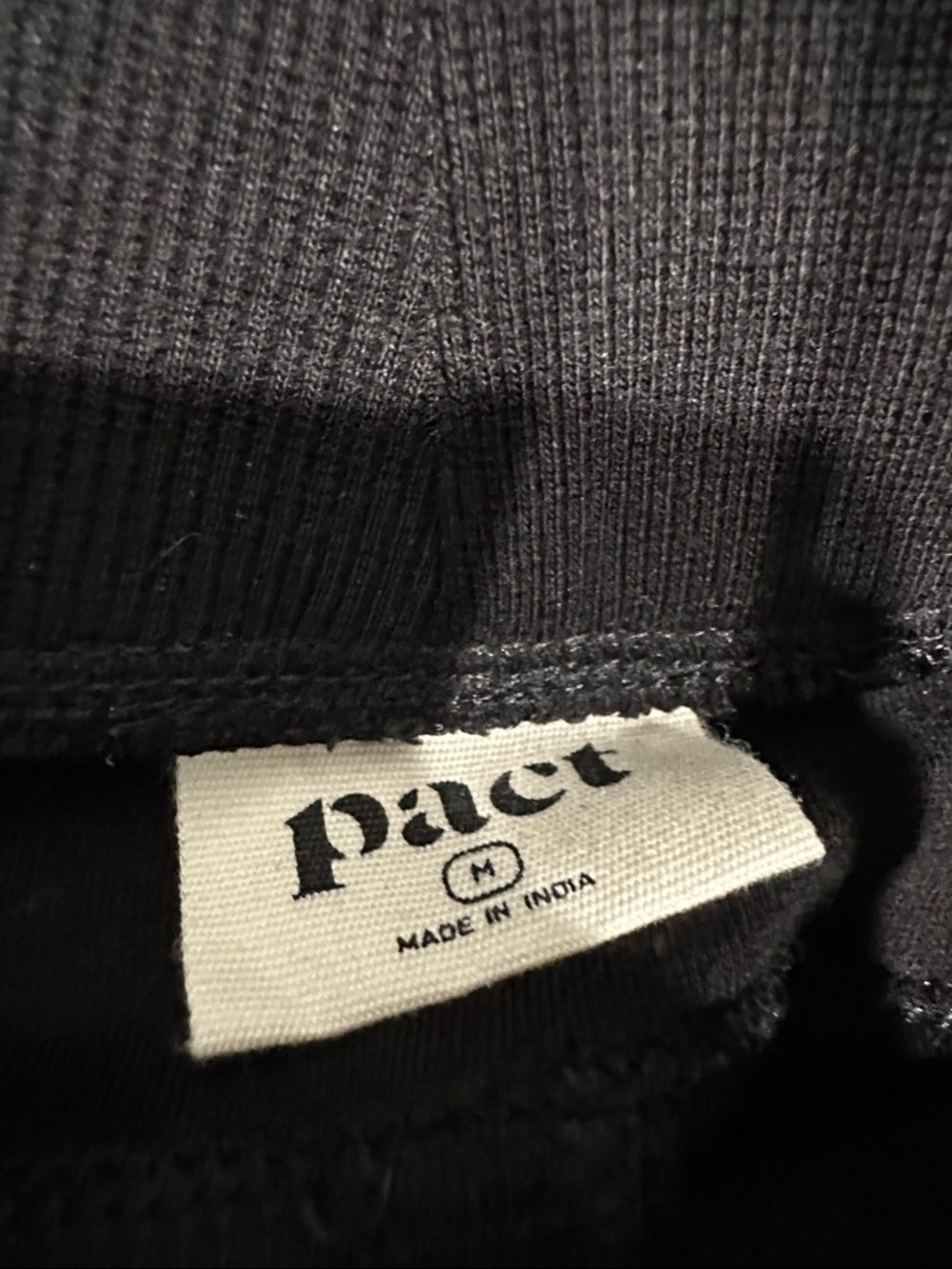 Pact black Pull On Organic Cotton Sweat Pants Size medium athleisure casual - Picture 3 of 5